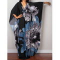 Moomoo Dresses for Women, Plus Size Ethnic Print Kaftan Dress, Mrs. Roper Bubu Mumu Boho Swimsuit Cover Up