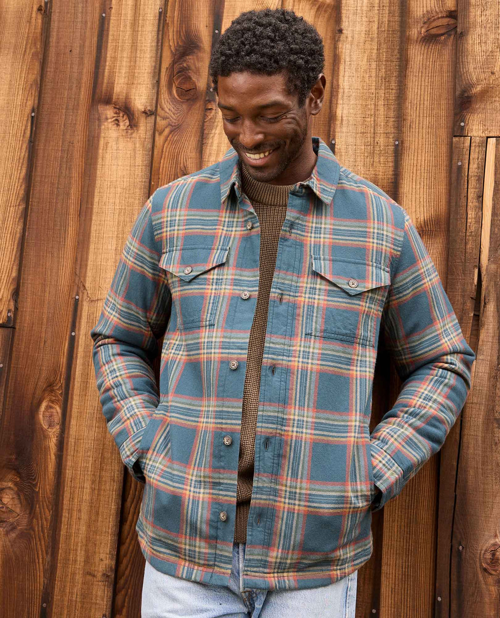 Mens Shirt Jacket, Quilted Insulated Layer