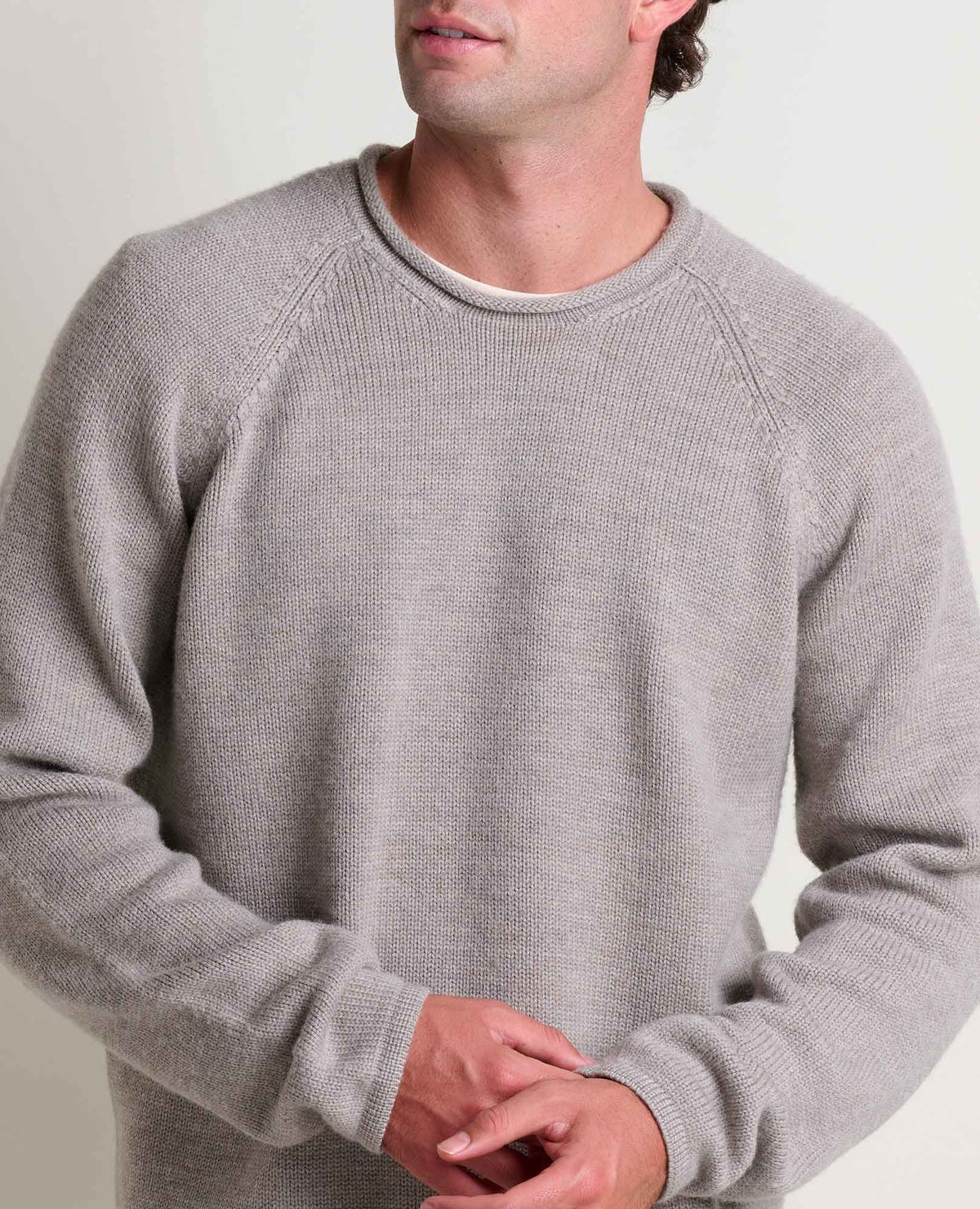 Mens Rollneck Sweater, Merino & Organic Cotton