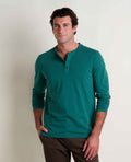 Mens Casual Long Sleeve Henley Shirt, Cotton