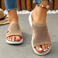 Womens Orthopedic Sandals, Open Toe Knit Comfort Sandals, Stretch Strappy Arch Support Shoes
